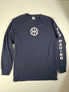 HKG Racing Mens Long Sleeve Tee Shirt Navy Blue XL